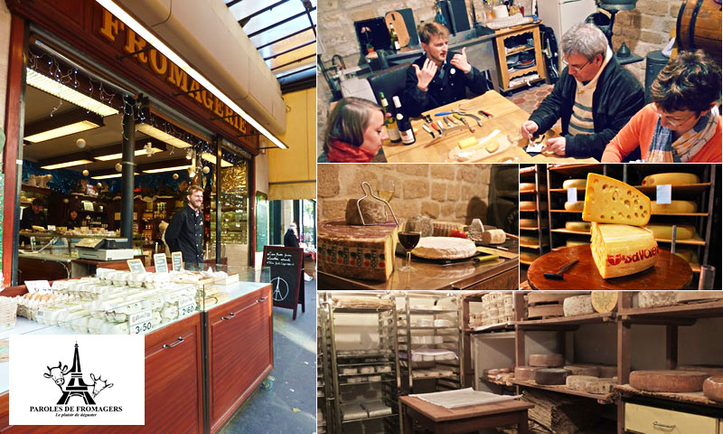 パリのチーズ専門店でチーズの試食とワインの試飲を体験！